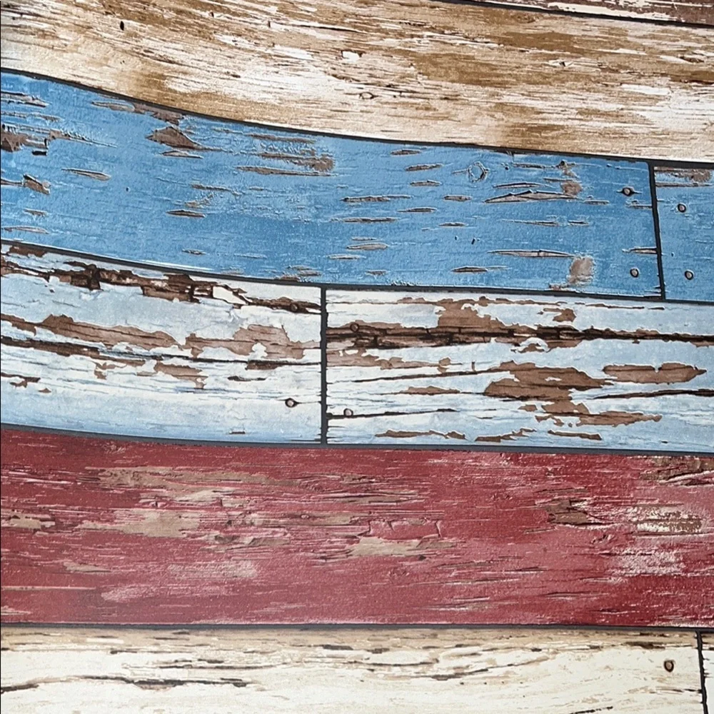 Large Rustic Multicolor Wood Panels Wallpaper sheet samples x10
